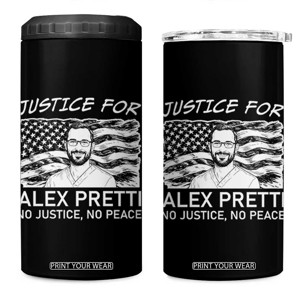 Minneapolis Strong Stand With Alex 4 in 1 Can Cooler Tumbler Justice And Solidarity Support Gift TS12 One Size: 16 oz Black Print Your Wear