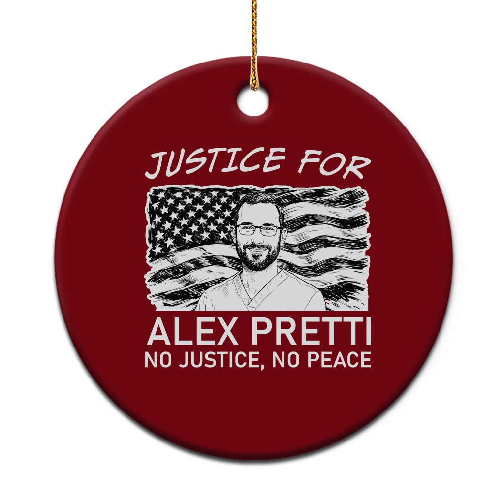 Minneapolis Strong Stand With Alex Ceramic Ornament Justice And Solidarity Support Gift TS12 1pc Red Print Your Wear