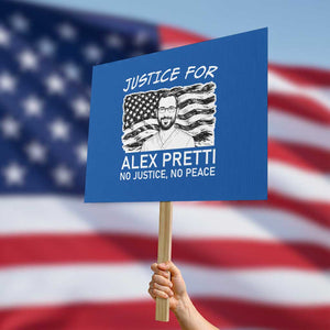 Minneapolis Strong Stand With Alex Protest Sign Justice And Solidarity Support Gift TS12 Horizontal 18" × 24" Blue Print Your Wear