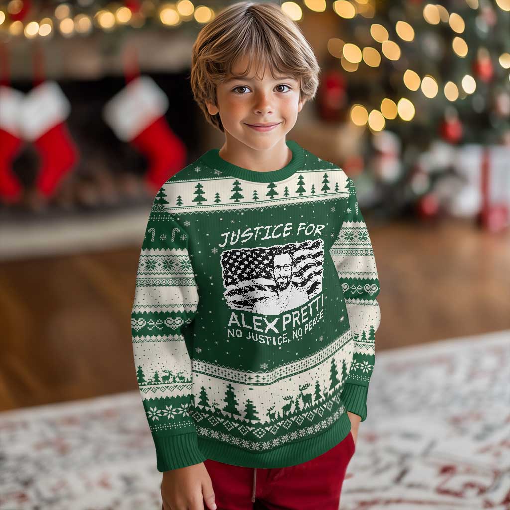 Minneapolis Strong Stand With Alex Ugly Christmas Sweater Justice And Solidarity Support Gift TS12 Forest Green Beige Print Your Wear