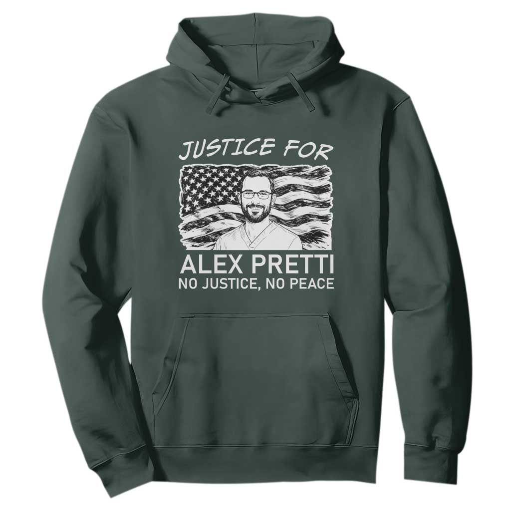 Minneapolis Strong Stand With Alex Hoodie Justice And Solidarity Support Gift TS12 Dark Forest Green Print Your Wear