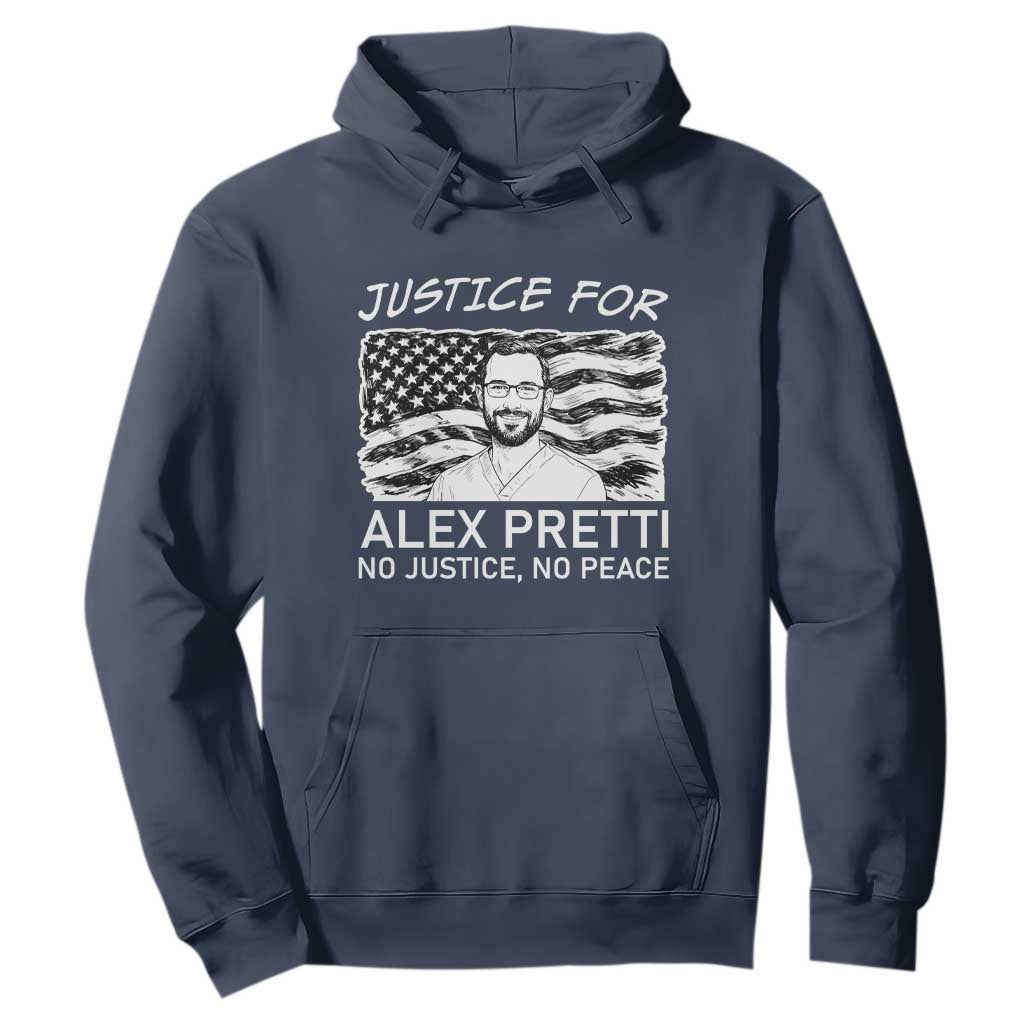 Minneapolis Strong Stand With Alex Hoodie Justice And Solidarity Support Gift TS12 Navy Print Your Wear