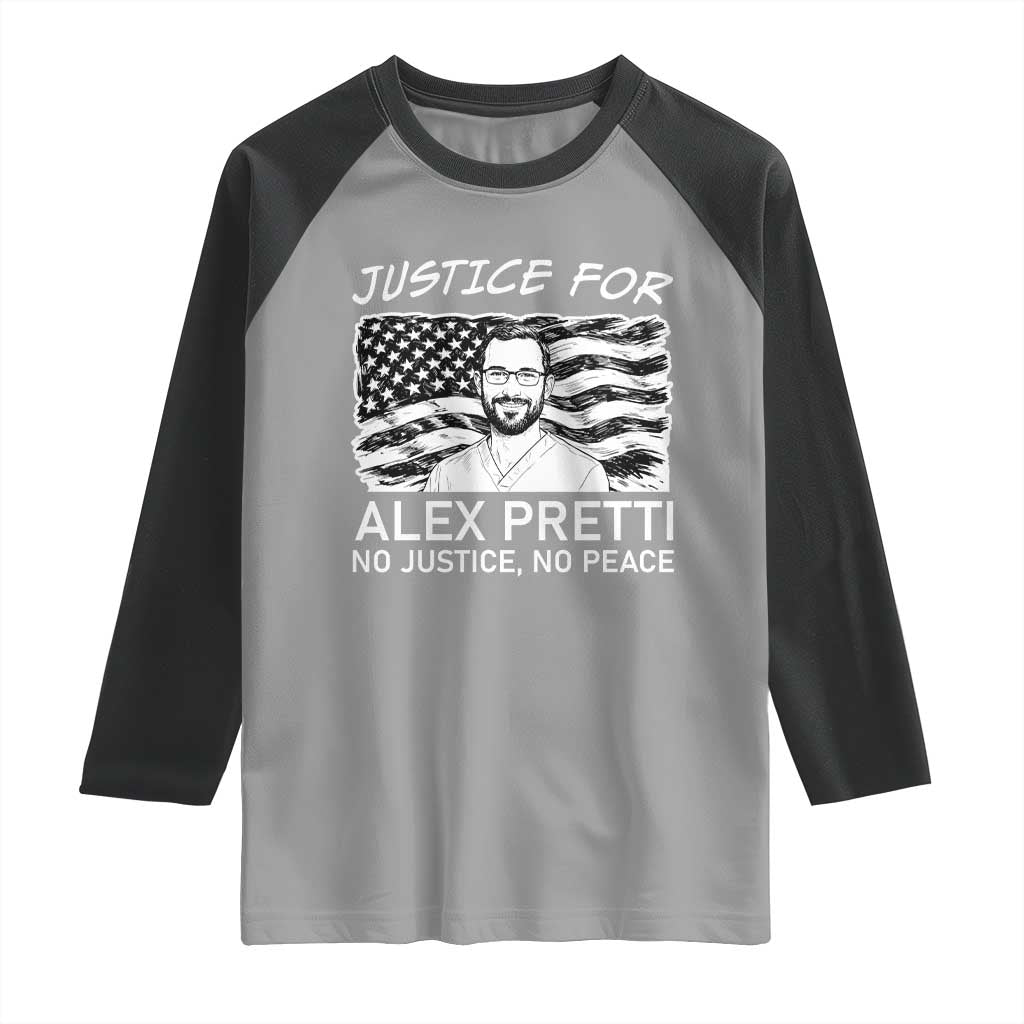 Minneapolis Strong Stand With Alex Raglan Shirt Justice And Solidarity Support Gift TS12 Sport Gray Black Print Your Wear