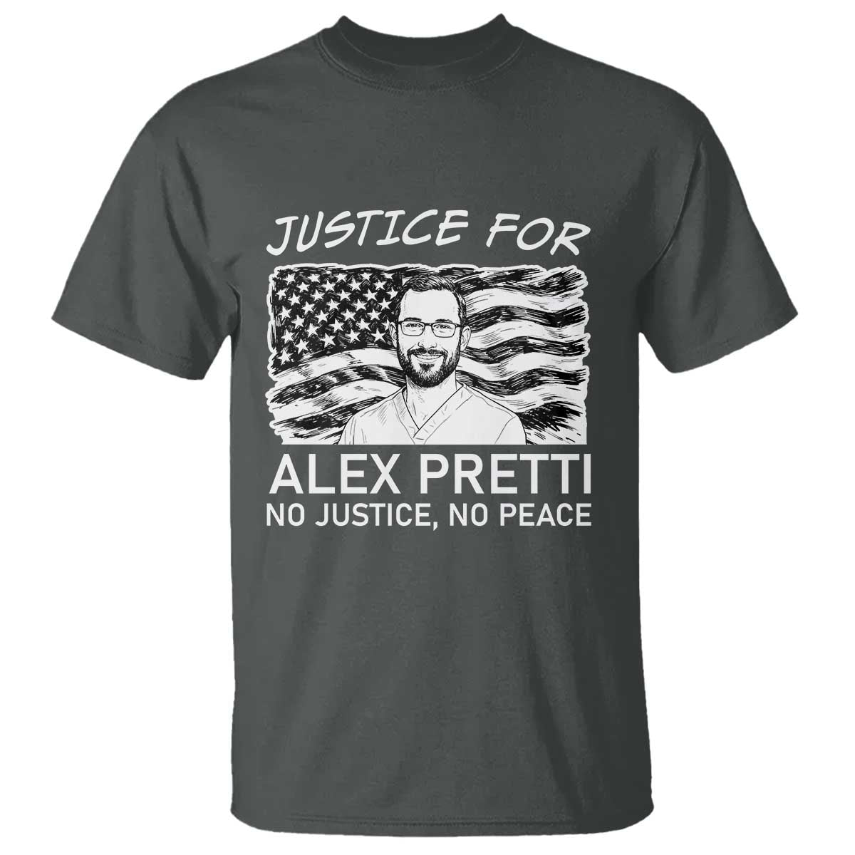 Minneapolis Strong Stand With Alex T Shirt Justice And Solidarity Support Gift TS12 Dark Heather Print Your Wear