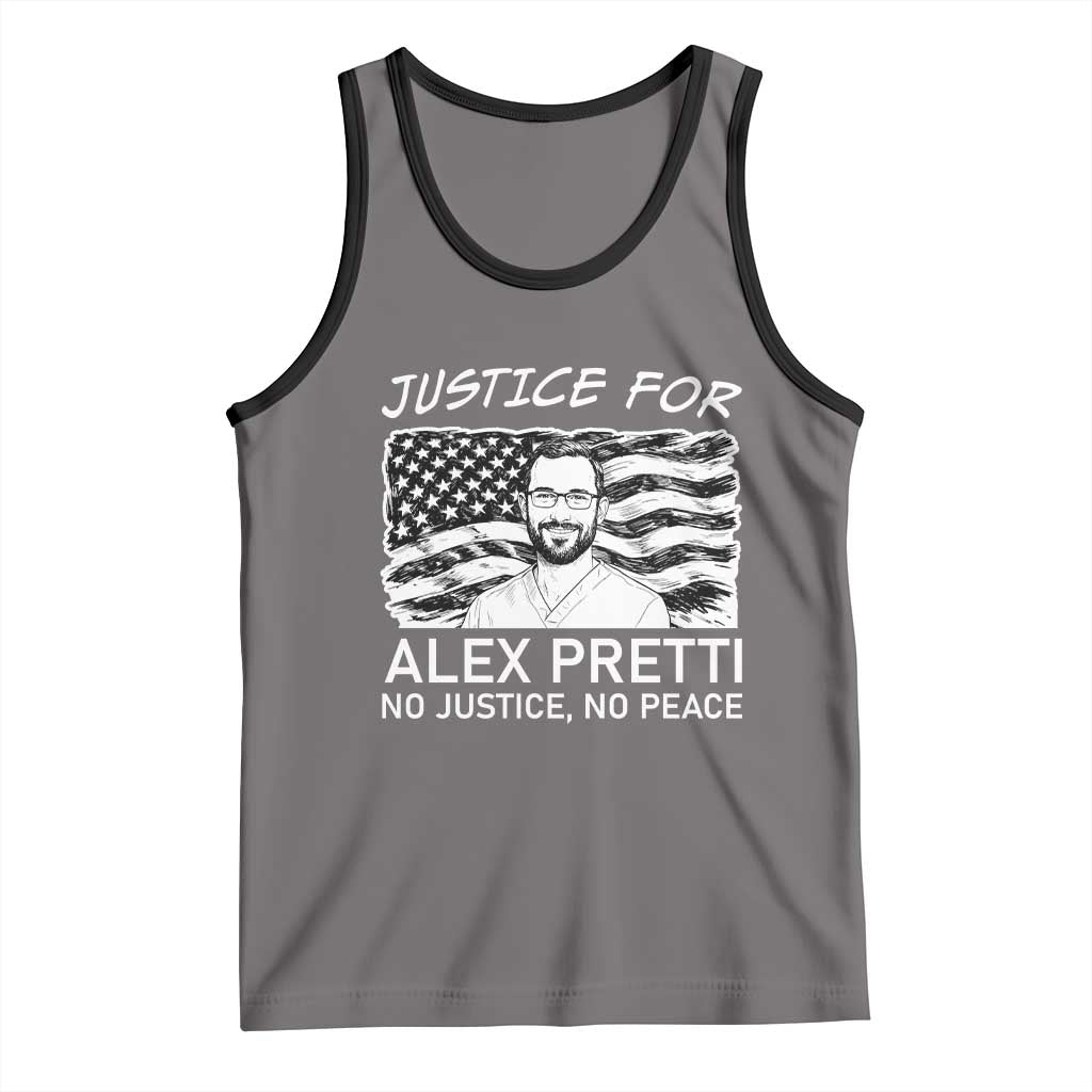 Minneapolis Strong Stand With Alex Tank Top Justice And Solidarity Support Gift TS12 Deep Heather Black Print Your Wear