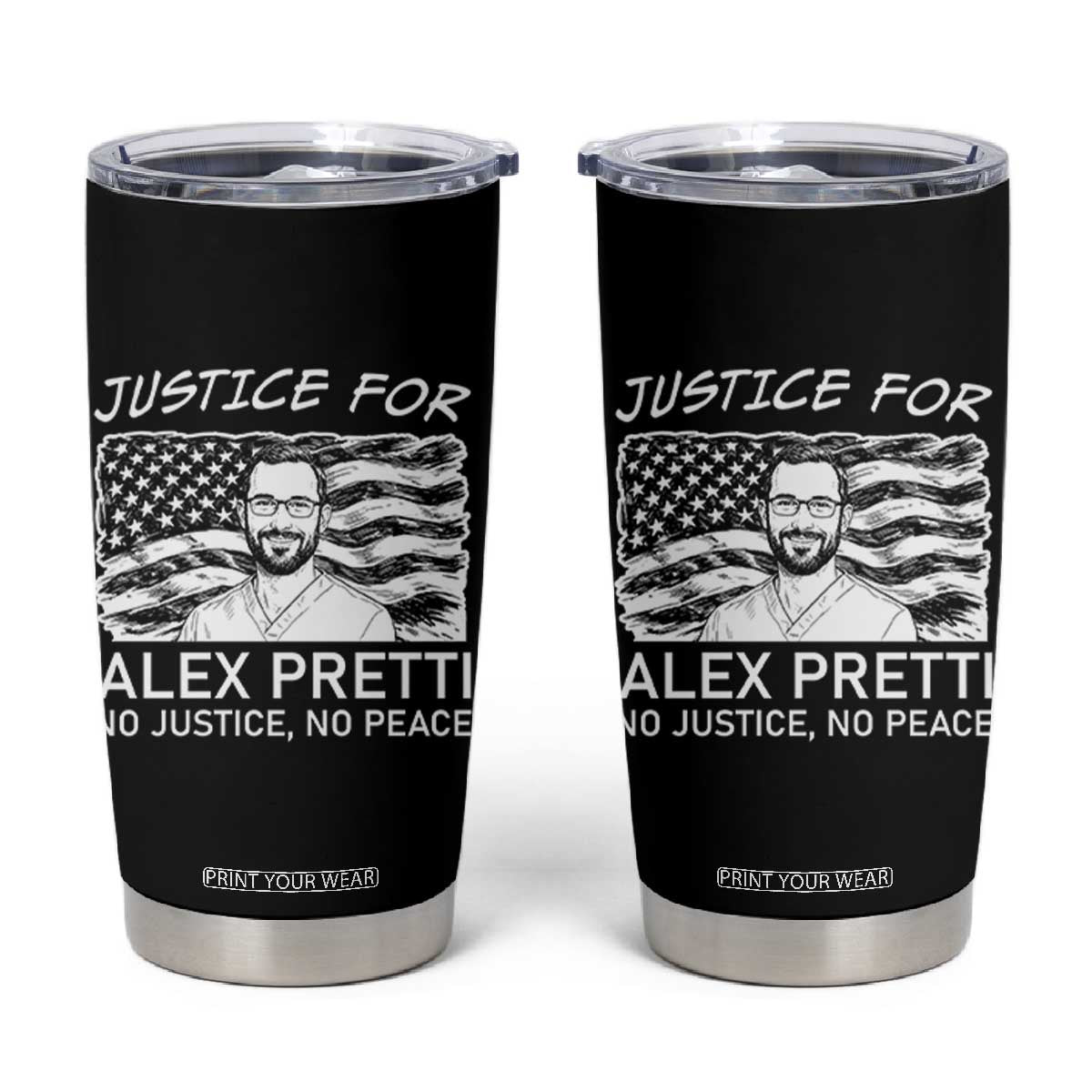 Minneapolis Strong Stand With Alex Tumbler Cup Justice And Solidarity Support Gift TS12 Black Print Your Wear