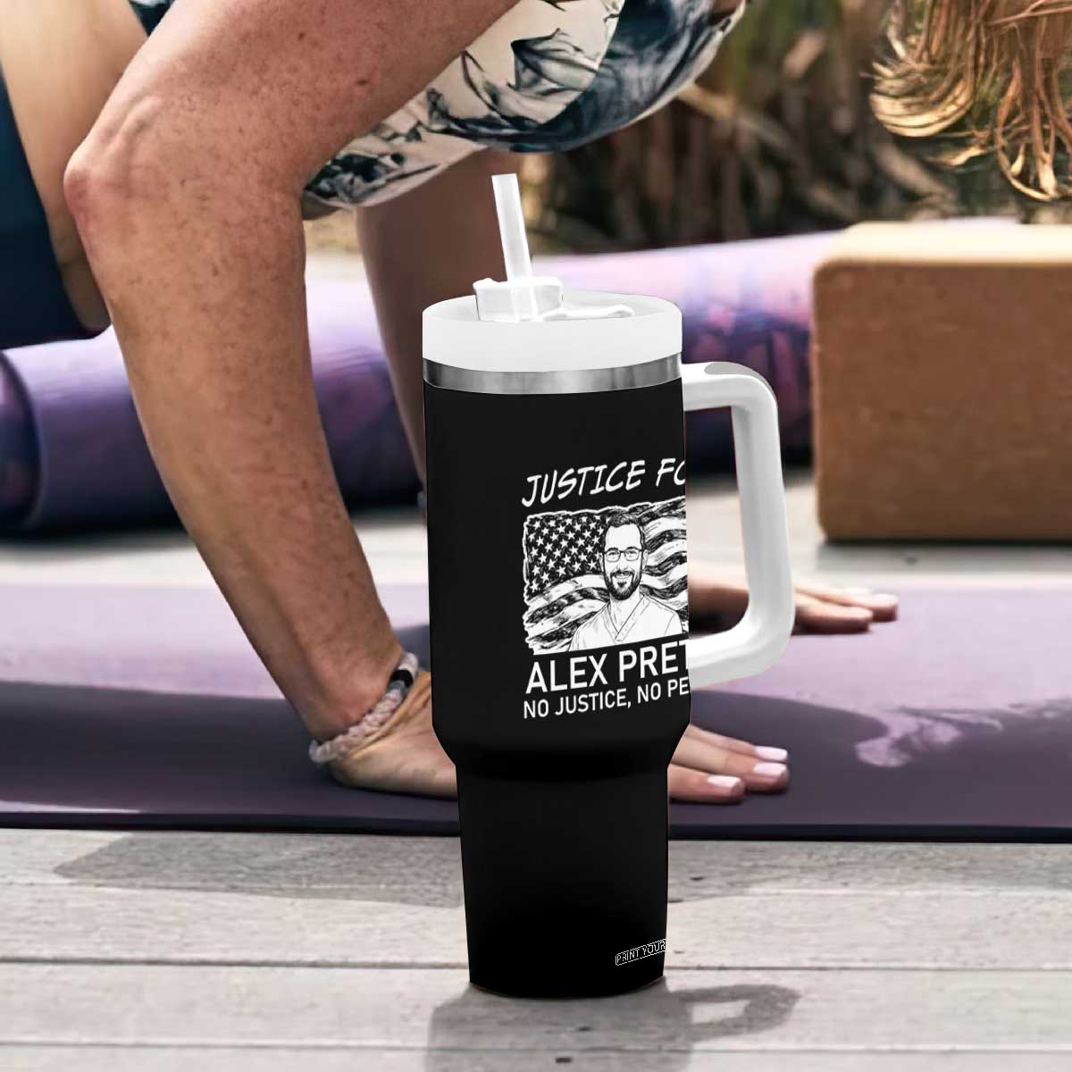 Minneapolis Strong Stand With Alex Tumbler With Handle Justice And Solidarity Support Gift TS12 Print Your Wear
