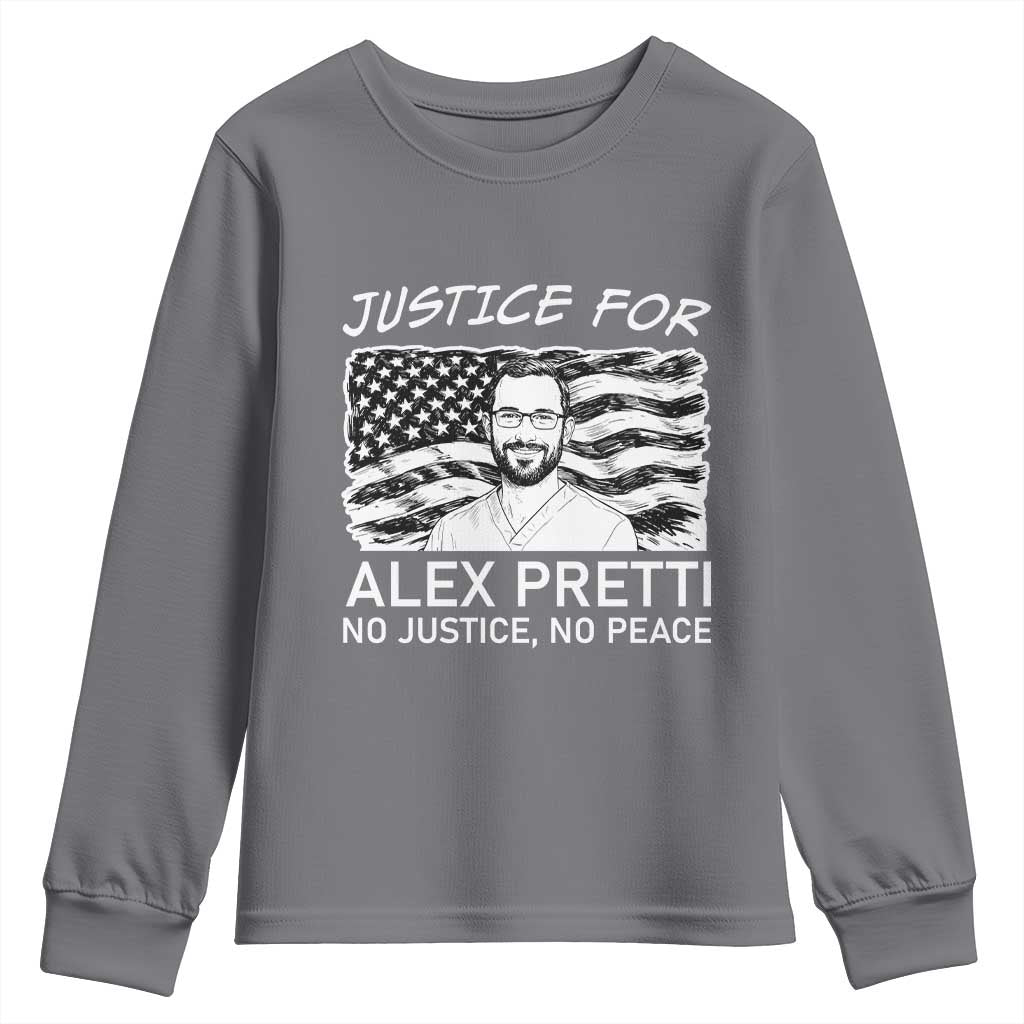 Minneapolis Strong Stand With Alex Youth Sweatshirt Justice And Solidarity Support Gift TS12 Charcoal Print Your Wear