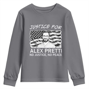 Minneapolis Strong Stand With Alex Youth Sweatshirt Justice And Solidarity Support Gift TS12 Charcoal Print Your Wear
