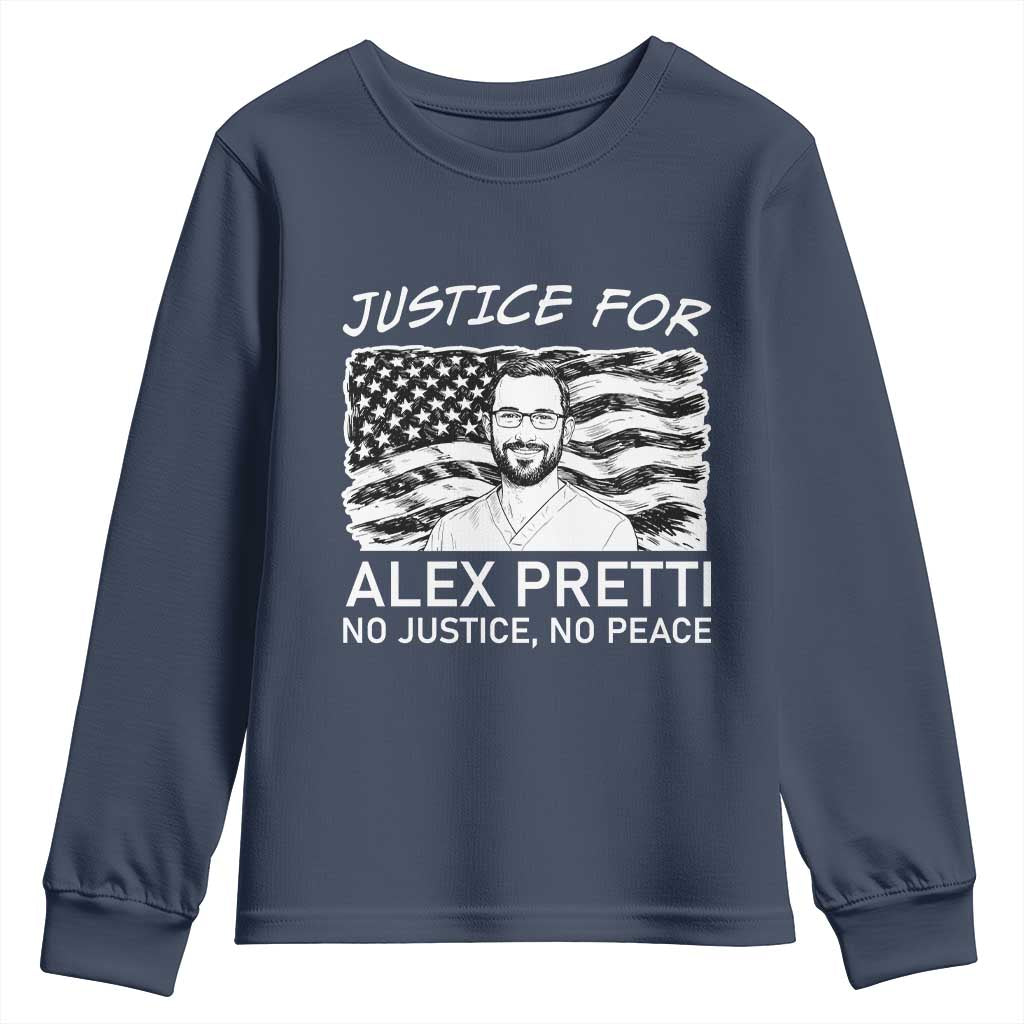 Minneapolis Strong Stand With Alex Youth Sweatshirt Justice And Solidarity Support Gift TS12 Navy Print Your Wear