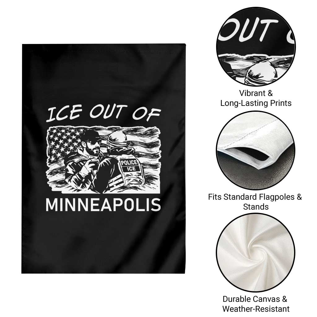 Ice Out Of Minneapolis Garden Flag Minnesota Protest Support Gift TS12 Print Your Wear