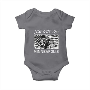 Ice Out Of Minneapolis Baby Onesie Minnesota Protest Support Gift TS12 Charcoal Print Your Wear