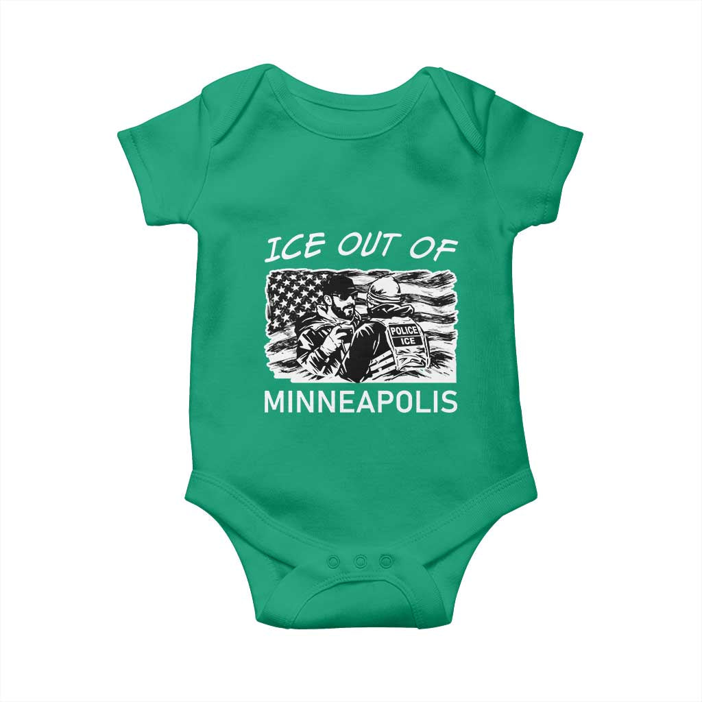 Ice Out Of Minneapolis Baby Onesie Minnesota Protest Support Gift TS12 Irish Green Print Your Wear