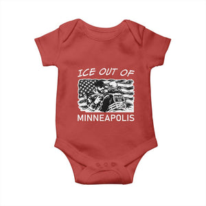 Ice Out Of Minneapolis Baby Onesie Minnesota Protest Support Gift TS12 Red Print Your Wear