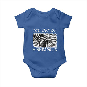 Ice Out Of Minneapolis Baby Onesie Minnesota Protest Support Gift TS12 Royal Blue Print Your Wear