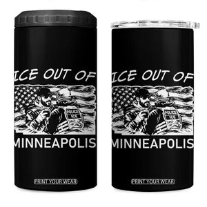 Ice Out Of Minneapolis 4 in 1 Can Cooler Tumbler Minnesota Protest Support Gift TS12 One Size: 16 oz Black Print Your Wear