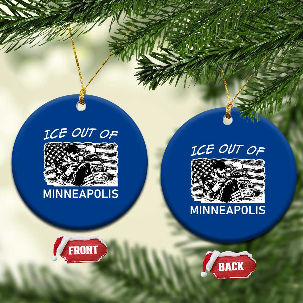 Ice Out Of Minneapolis Ceramic Ornament Minnesota Protest Support Gift TS12 1pc Blue Print Your Wear