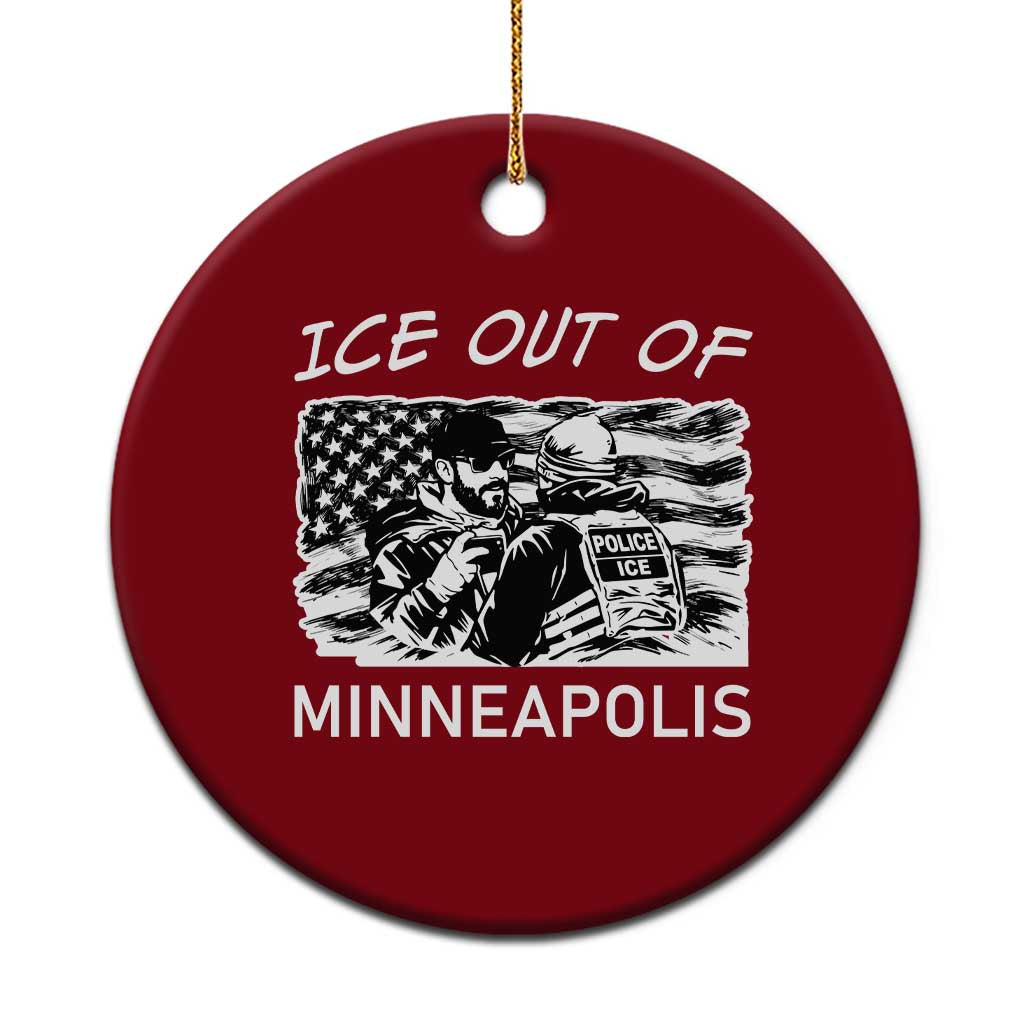 Ice Out Of Minneapolis Ceramic Ornament Minnesota Protest Support Gift TS12 1pc Red Print Your Wear