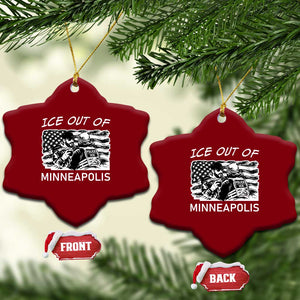 Ice Out Of Minneapolis Ceramic Ornament Minnesota Protest Support Gift TS12 Print Your Wear
