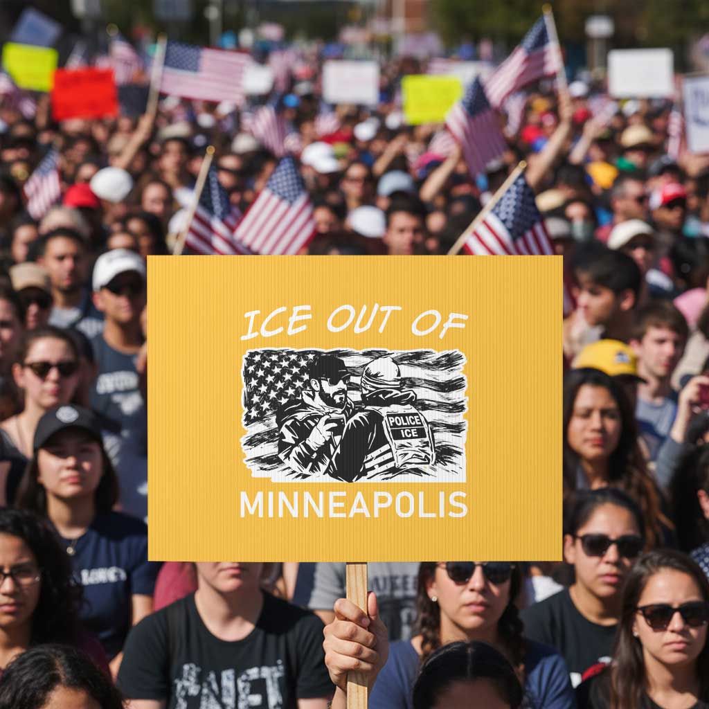 Ice Out Of Minneapolis Protest Sign Minnesota Protest Support Gift TS12 Horizontal 18