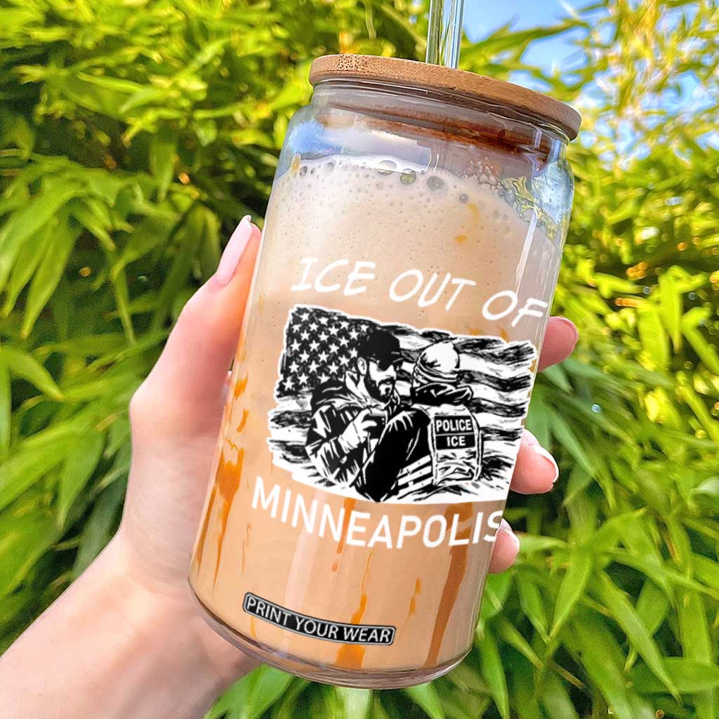 Ice Out Of Minneapolis Glass Can Minnesota Protest Support Gift TS12 Black Print Your Wear