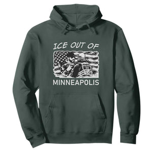 Ice Out Of Minneapolis Hoodie Minnesota Protest Support Gift TS12 Dark Forest Green Print Your Wear