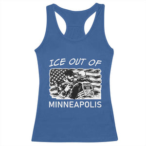 Ice Out Of Minneapolis Racerback Tank Top Minnesota Protest Support Gift TS12 Royal Blue Print Your Wear