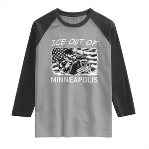 Ice Out Of Minneapolis Raglan Shirt Minnesota Protest Support Gift TS12 Sport Gray Black Print Your Wear