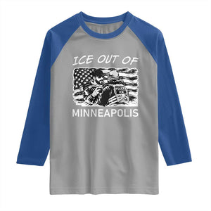 Ice Out Of Minneapolis Raglan Shirt Minnesota Protest Support Gift TS12 Sport Gray Royal Print Your Wear