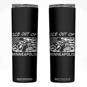 Ice Out Of Minneapolis Skinny Tumbler Minnesota Protest Support Gift TS12 Black Print Your Wear