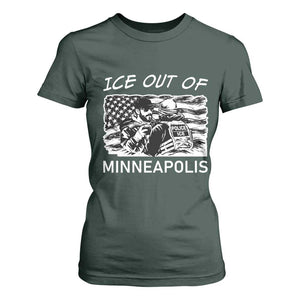 Ice Out Of Minneapolis T Shirt For Women Minnesota Protest Support Gift TS12 Dark Forest Green Print Your Wear
