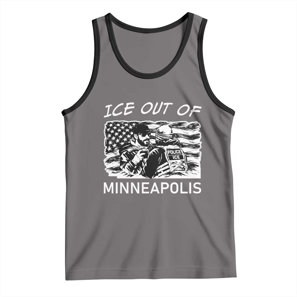 Ice Out Of Minneapolis Tank Top Minnesota Protest Support Gift TS12 Deep Heather Black Print Your Wear