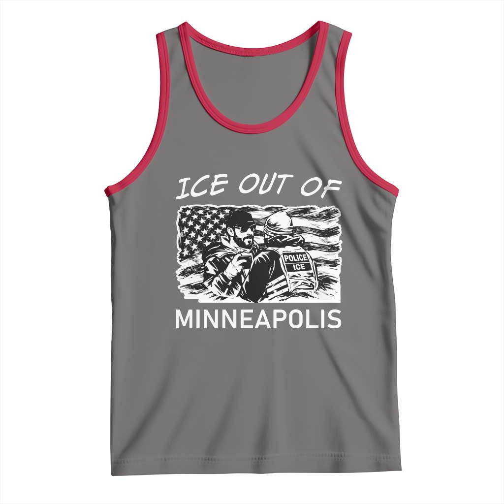 Ice Out Of Minneapolis Tank Top Minnesota Protest Support Gift TS12 Deep Heather Red Print Your Wear
