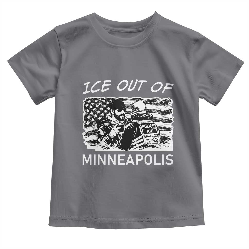 Ice Out Of Minneapolis Toddler T Shirt Minnesota Protest Support Gift TS12 Charcoal Print Your Wear