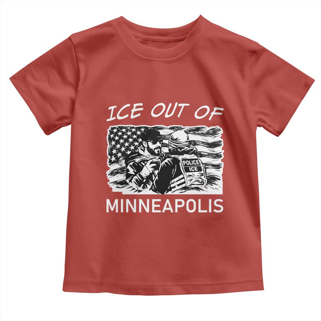 Ice Out Of Minneapolis Toddler T Shirt Minnesota Protest Support Gift TS12 Red Print Your Wear