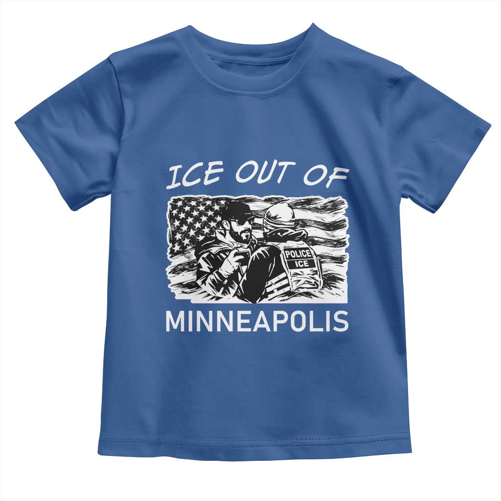 Ice Out Of Minneapolis Toddler T Shirt Minnesota Protest Support Gift TS12 Royal Blue Print Your Wear