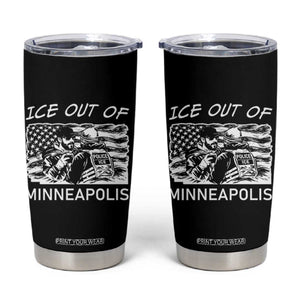 Ice Out Of Minneapolis Tumbler Cup Minnesota Protest Support Gift TS12 Black Print Your Wear