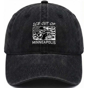 Ice Out Of Minneapolis Washed Cotton Baseball Cap Minnesota Protest Support Gift TS12 Print Your Wear