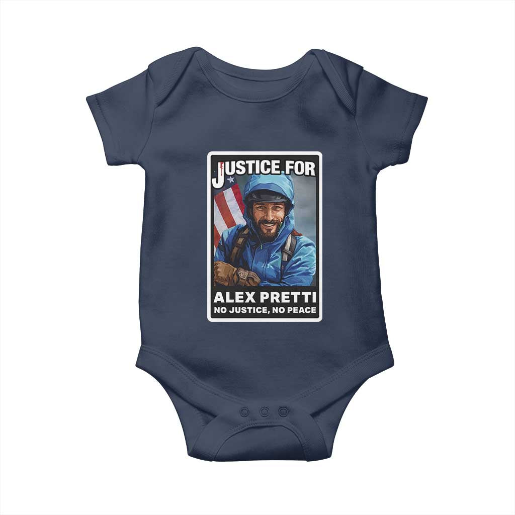 Justice For Alex Pretti Baby Onesie Minneapolis USA Support Gift TS12 Navy Print Your Wear