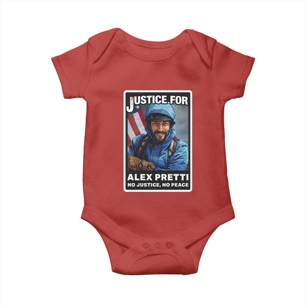 Justice For Alex Pretti Baby Onesie Minneapolis USA Support Gift TS12 Red Print Your Wear