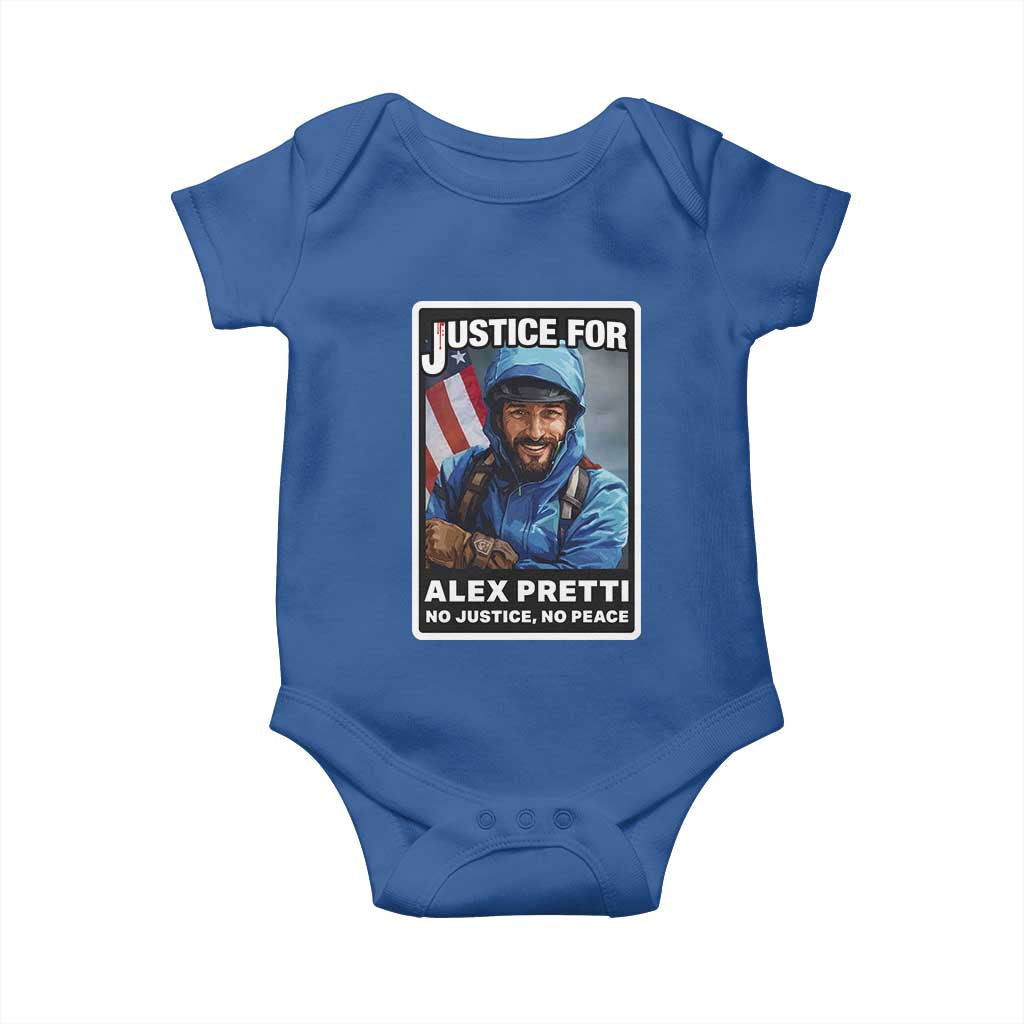 Justice For Alex Pretti Baby Onesie Minneapolis USA Support Gift TS12 Royal Blue Print Your Wear