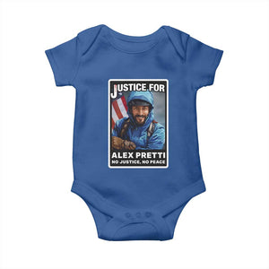 Justice For Alex Pretti Baby Onesie Minneapolis USA Support Gift TS12 Royal Blue Print Your Wear