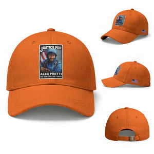 Justice For Alex Pretti Baseball Cap Minneapolis USA Support Gift TS12 Baseball Cap Universal Fit Orange Print Your Wear