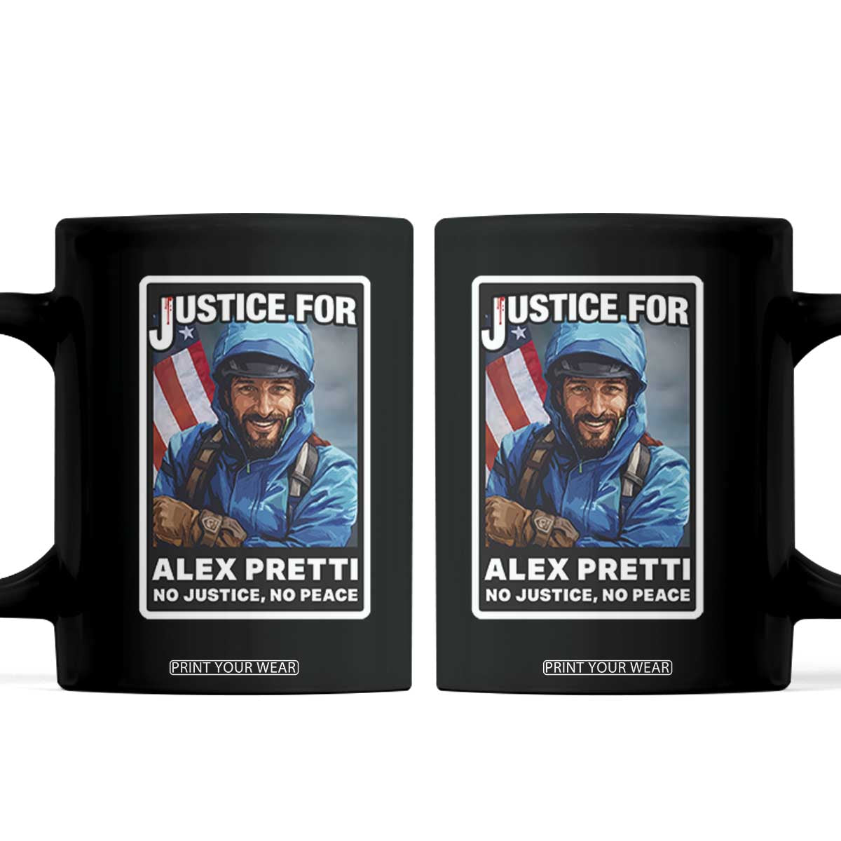 Justice For Alex Pretti Coffee Mug Minneapolis USA Support Gift TS12 Black Print Your Wear