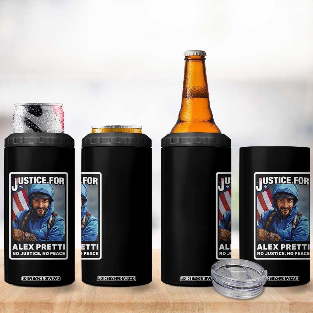 Justice For Alex Pretti 4 in 1 Can Cooler Tumbler Minneapolis USA Support Gift TS12 Print Your Wear