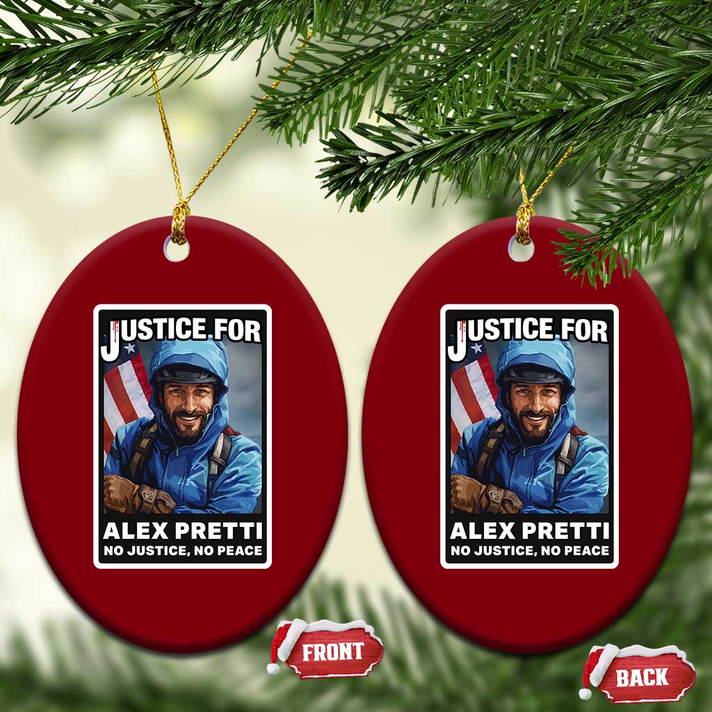 Justice For Alex Pretti Ceramic Ornament Minneapolis USA Support Gift TS12 Print Your Wear