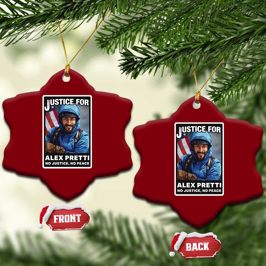 Justice For Alex Pretti Ceramic Ornament Minneapolis USA Support Gift TS12 Print Your Wear