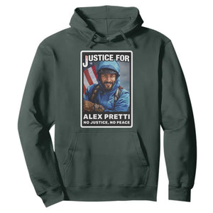 Justice For Alex Pretti Hoodie Minneapolis USA Support Gift TS12 Dark Forest Green Print Your Wear