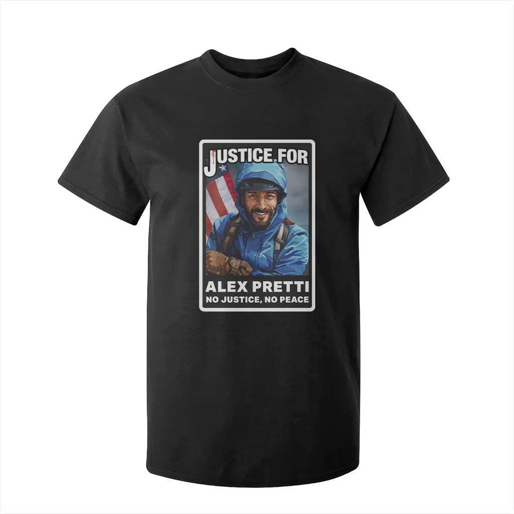 Justice For Alex Pretti T Shirt For Kid Minneapolis USA Support Gift TS12 Black Print Your Wear