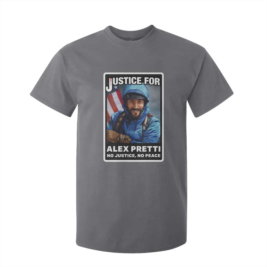 Justice For Alex Pretti T Shirt For Kid Minneapolis USA Support Gift TS12 Charcoal Print Your Wear
